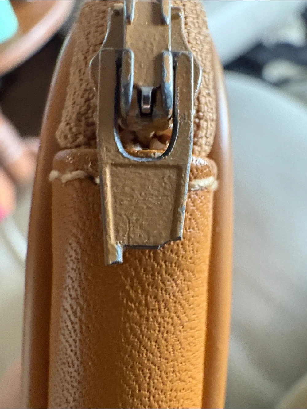 **Gucci Beige and Tan micro-Monogram Cosmetic Pouch with Gold Logo